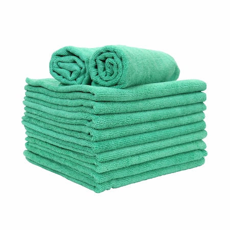 Monarch Microfiber Hand Towels 15 x 24 Green, 12PK M915210G